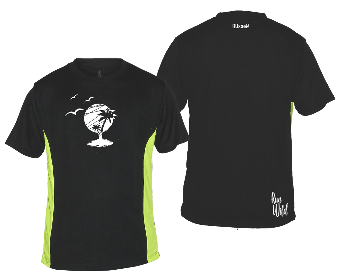 RUseeN Reflective Apparel Men's Short Sleeve Men's Reflective Short Sleeve Shirt - Paradise