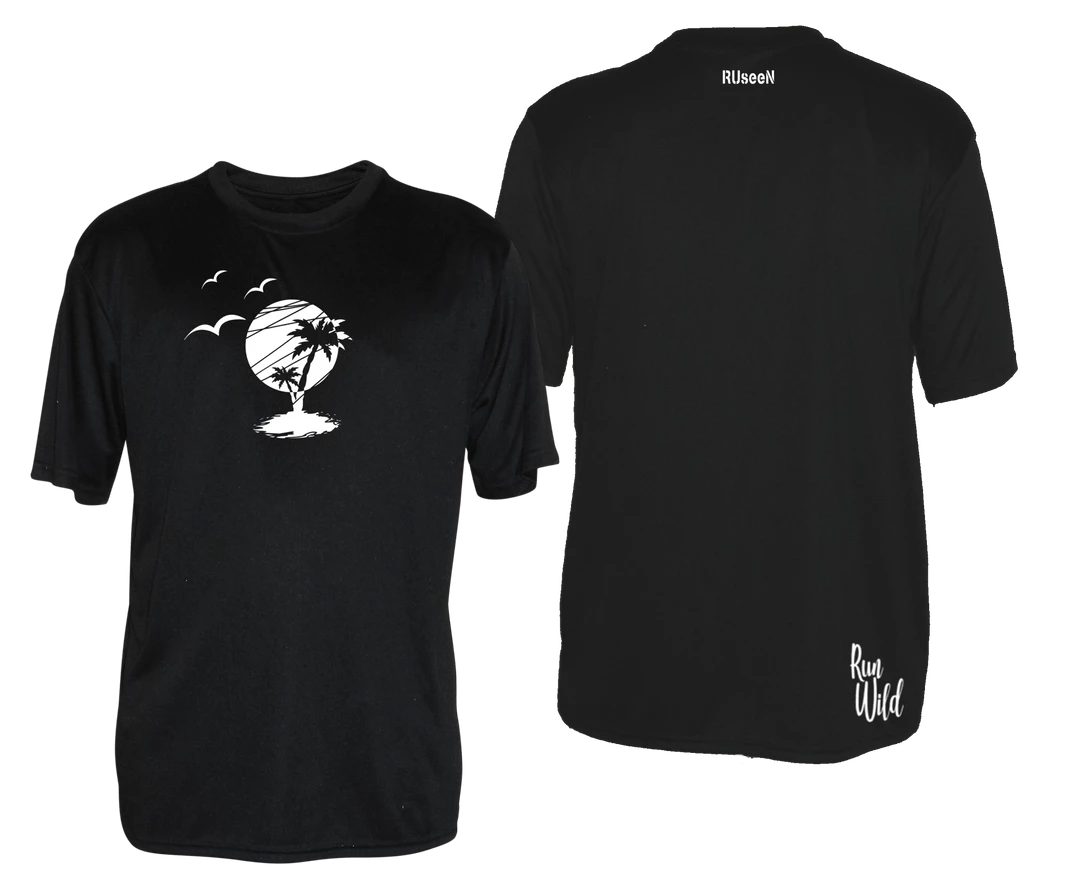 RUseeN Reflective Apparel Men's Short Sleeve Men's Reflective Short Sleeve Shirt - Paradise