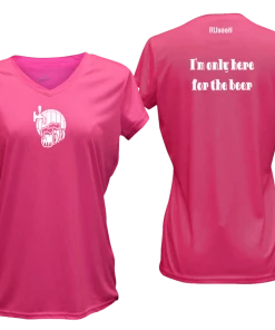 RUseeN Reflective Apparel Women's Short Sleeve Women's Reflective Short Sleeve Shirt - I'm Only Here For The Beer