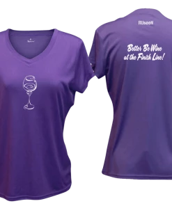 RUseeN Reflective Apparel Women's Short Sleeve Women's Reflective Short Sleeve Shirt - Better Be Wine