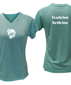 RUseeN Reflective Apparel Women's Short Sleeve Women's Reflective Short Sleeve Shirt - I'm Only Here For The Beer