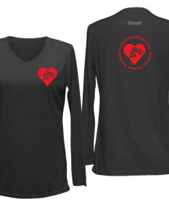 RUSEEN Reflective Apparel LLC Women's Cardiac Athletes .Org Long Sleeve Shirt - Reflective Or Red Logos Clubs