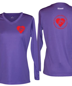 RUSEEN Reflective Apparel LLC Women's Cardiac Athletes .Org Long Sleeve Shirt - Reflective Or Red Logos Clubs