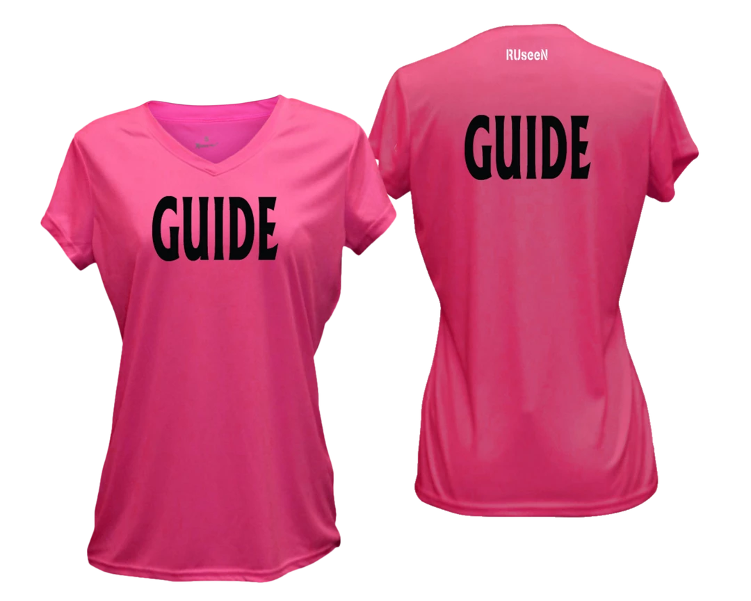 RUSEEN Reflective Apparel LLC Women's GUIDE Short Sleeve Shirt - Reflective Or Black Text