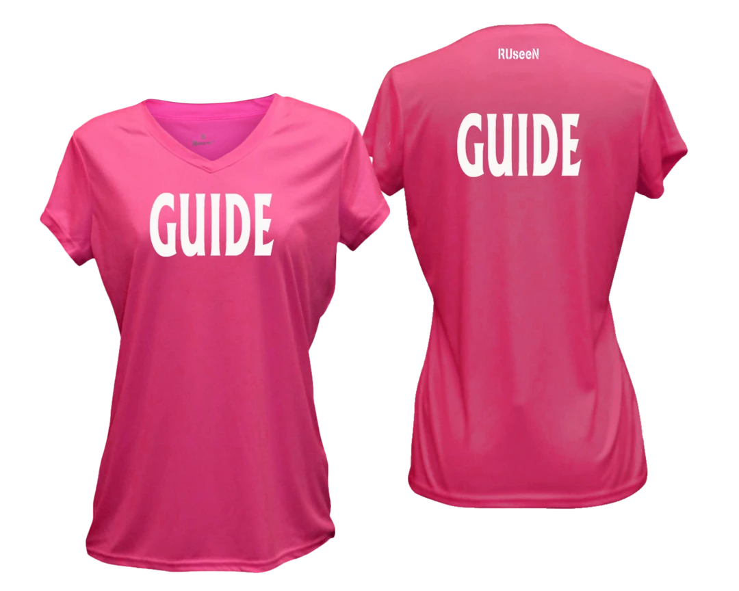 RUSEEN Reflective Apparel LLC Women's GUIDE Short Sleeve Shirt - Reflective Or Black Text