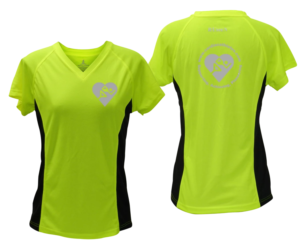 RUSEEN Reflective Apparel LLC Clubs Women's Cardiac Athlete .Org Short Sleeve Shirt - Reflective Or Black Text