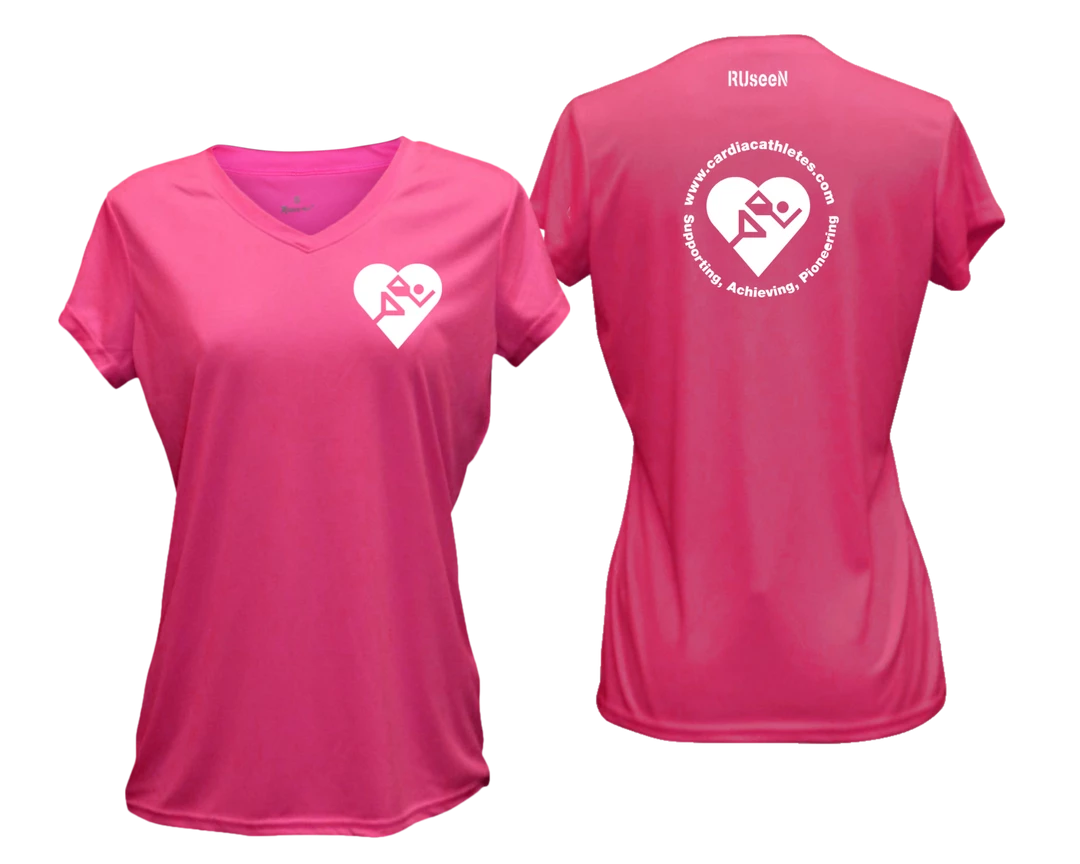 RUSEEN Reflective Apparel LLC Clubs Women's Cardiac Athlete .Org Short Sleeve Shirt - Reflective Or Black Text