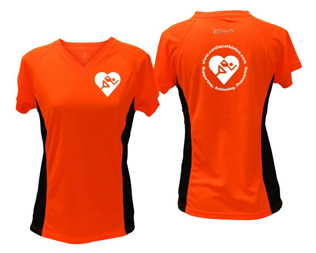 RUSEEN Reflective Apparel LLC Clubs Women's Cardiac Athlete .Org Short Sleeve Shirt - Reflective Or Black Text