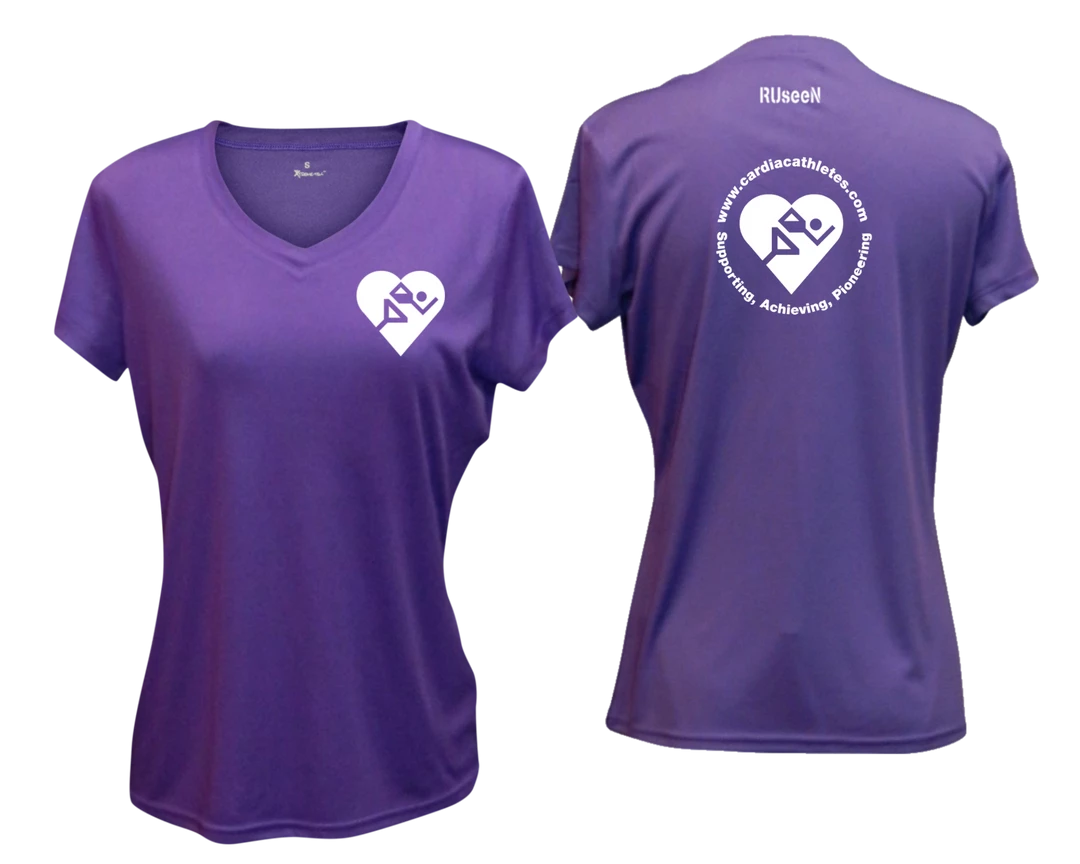 RUSEEN Reflective Apparel LLC Clubs Women's Cardiac Athlete .Org Short Sleeve Shirt - Reflective Or Black Text