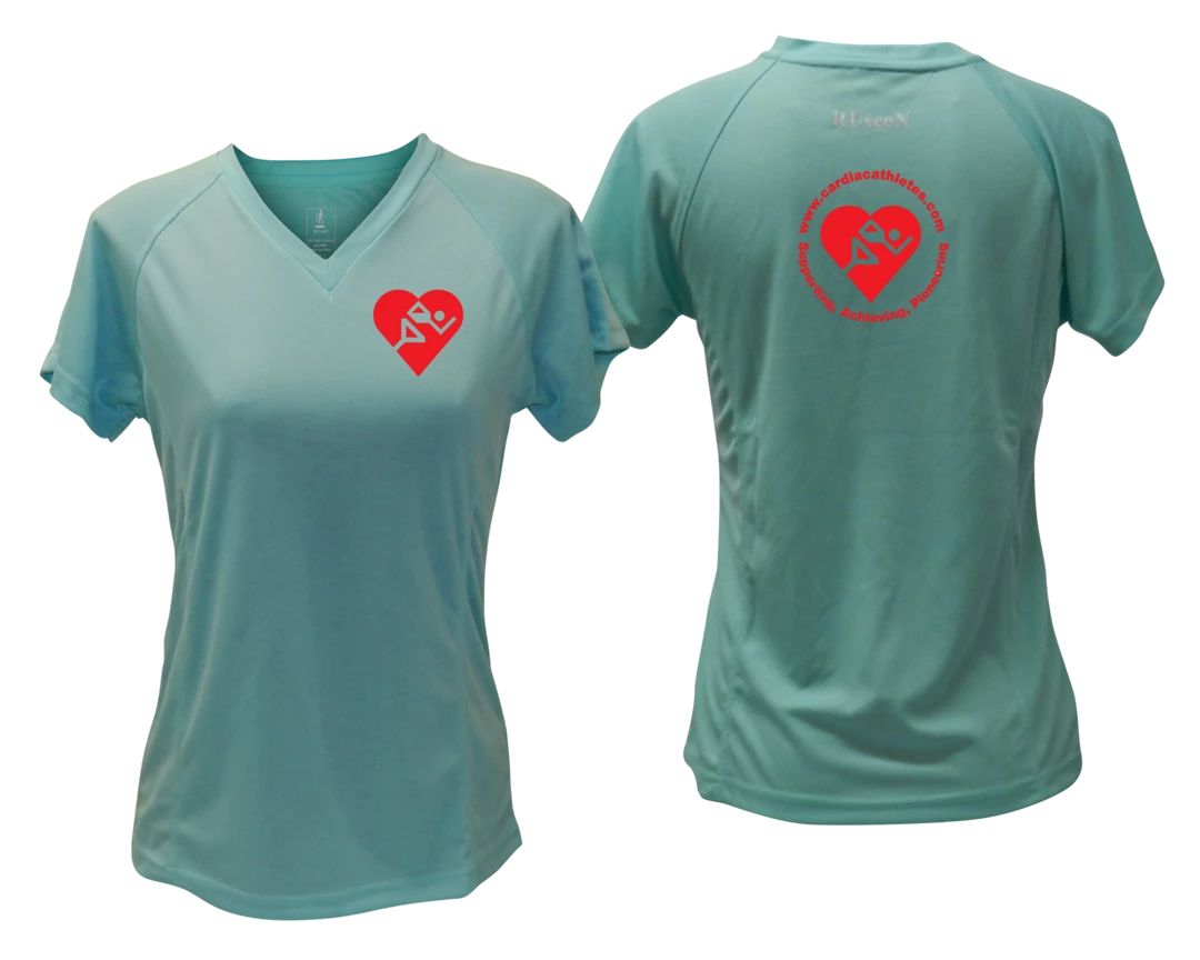 RUSEEN Reflective Apparel LLC Clubs Women's Cardiac Athlete .Org Short Sleeve Shirt - Reflective Or Black Text