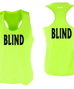 RUSEEN Reflective Apparel LLC Blind / Visually Impaired Collection Women's BLIND Tank Top - Reflective Or Black Text