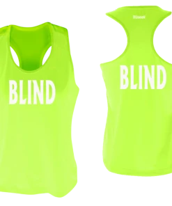 RUSEEN Reflective Apparel LLC Blind / Visually Impaired Collection Women's BLIND Tank Top - Reflective Or Black Text
