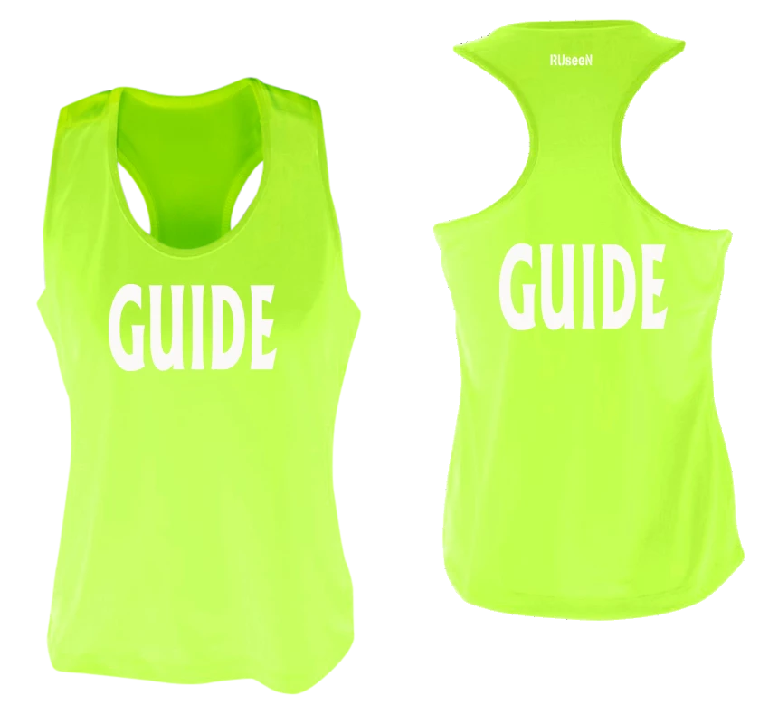 RUSEEN Reflective Apparel LLC Women's GUIDE Tank Top - Reflective Or Black Text Guide Collection