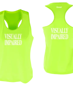 RUSEEN Reflective Apparel LLC Blind / Visually Impaired Collection Women's VISUALLY IMPAIRED Tank Top - Reflective Or Black Text