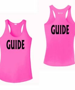 RUSEEN Reflective Apparel LLC Women's GUIDE Tank Top - Reflective Or Black Text Guide Collection