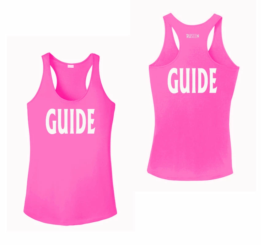 RUSEEN Reflective Apparel LLC Women's GUIDE Tank Top - Reflective Or Black Text Guide Collection