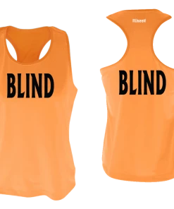 RUSEEN Reflective Apparel LLC Blind / Visually Impaired Collection Women's BLIND Tank Top - Reflective Or Black Text