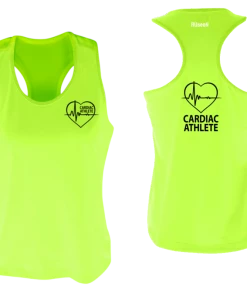 RUSEEN Reflective Apparel LLC Cardiac Athlete Collection Women's Cardiac Athlete Tank Top - Reflective Or Black Text
