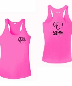 RUSEEN Reflective Apparel LLC Cardiac Athlete Collection Women's Cardiac Athlete Tank Top - Reflective Or Black Text