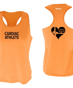 RUSEEN Reflective Apparel LLC Cardiac Athlete Collection Women's Cardiac Athlete Tank Top Design 2 - Reflective Or Black Text