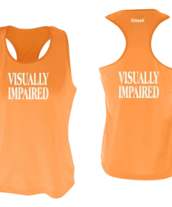RUSEEN Reflective Apparel LLC Blind / Visually Impaired Collection Women's VISUALLY IMPAIRED Tank Top - Reflective Or Black Text