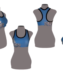RUSEEN Reflective Apparel Hydrate - Summer 2021 Women's Sports Bra - Made In USA-Just 1 Left! Women's Short Sleeve
