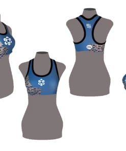RUSEEN Reflective Apparel Hydrate - Summer 2021 Women's Sports Bra - Made In USA-Just 1 Left! Women's Short Sleeve