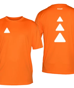 RUseeN Reflective Apparel Men's Reflective Short Sleeve Shirt - Triangles Men's Short Sleeve