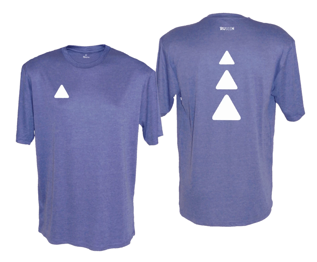 RUseeN Reflective Apparel Men's Reflective Short Sleeve Shirt - Triangles Men's Short Sleeve