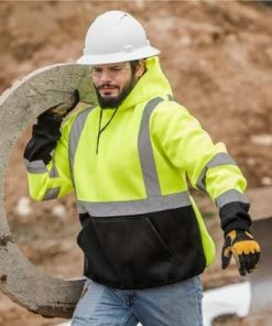 RUseeN Reflective Apparel Class 3 ANSI 2-Tone Reflective Hoodie