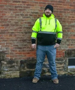 RUseeN Reflective Apparel Class 3 ANSI 2-Tone Reflective Hoodie