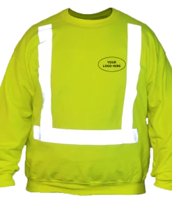 RUseeN Reflective Apparel Sweatshirts & Jackets ANSI Reflective Sweatshirt With Custom Logo