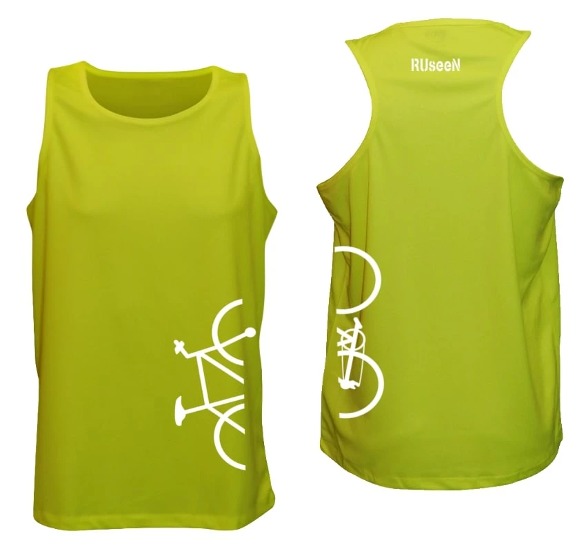 RUseeN Reflective Apparel Men's Tank Tops Men's Reflective Tank - Broken Bike