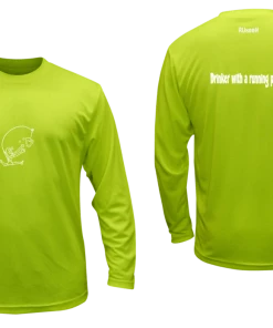 RUseeN Reflective Apparel LLC Unisex Reflective Long Sleeve Shirt - Drinker With A Running Problem