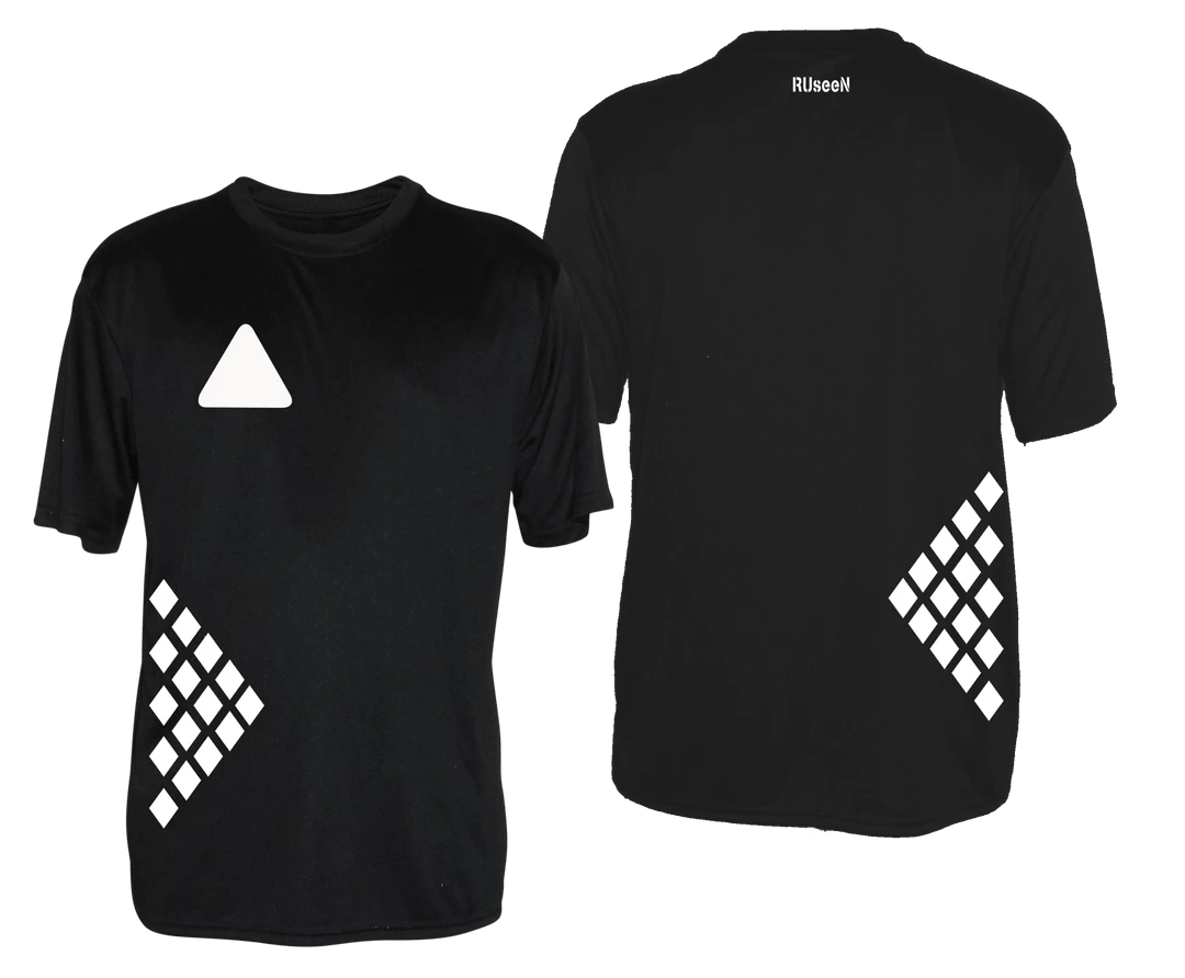 RUseeN Reflective Apparel Men's Reflective Short Sleeve Shirt - Diamond Pattern