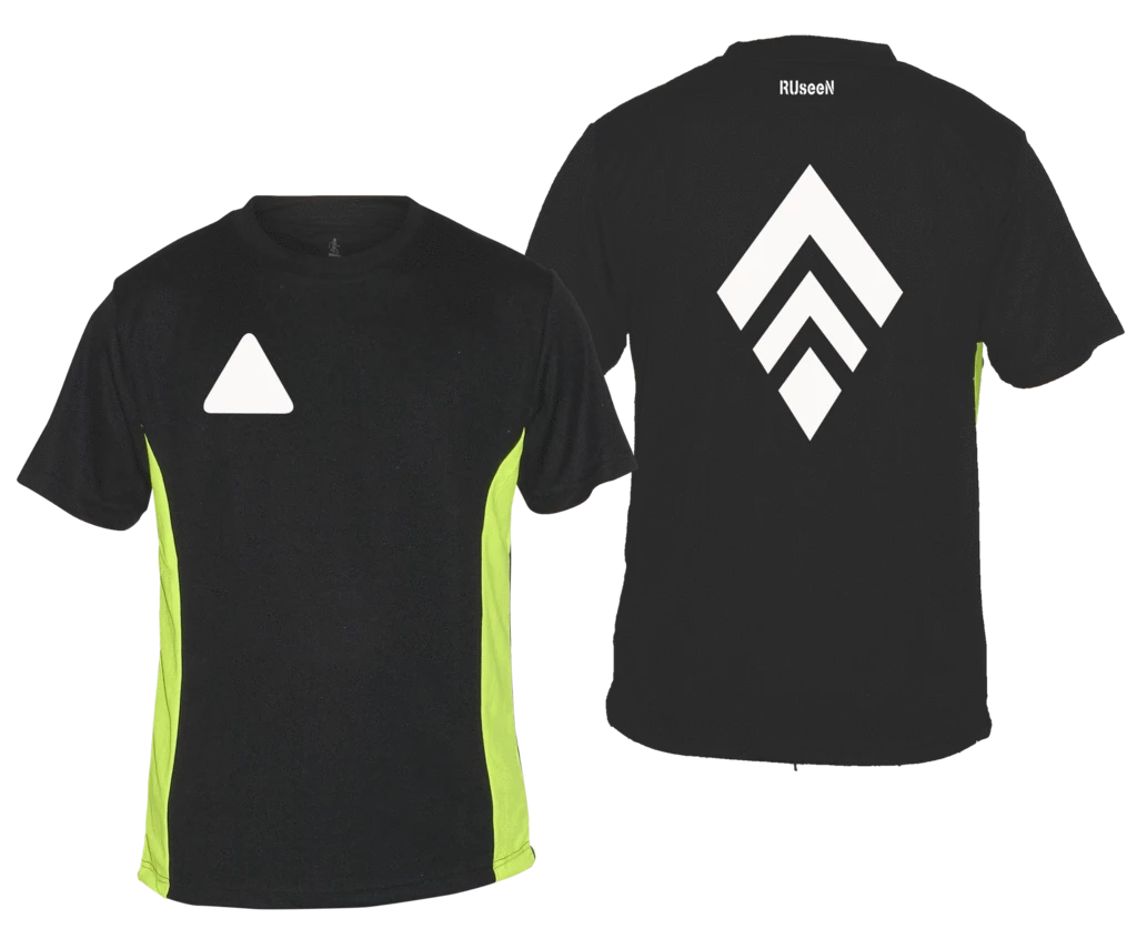 RUseeN Reflective Apparel Men's Short Sleeve Men's Reflective Short Sleeve Shirt - Broken Diamond