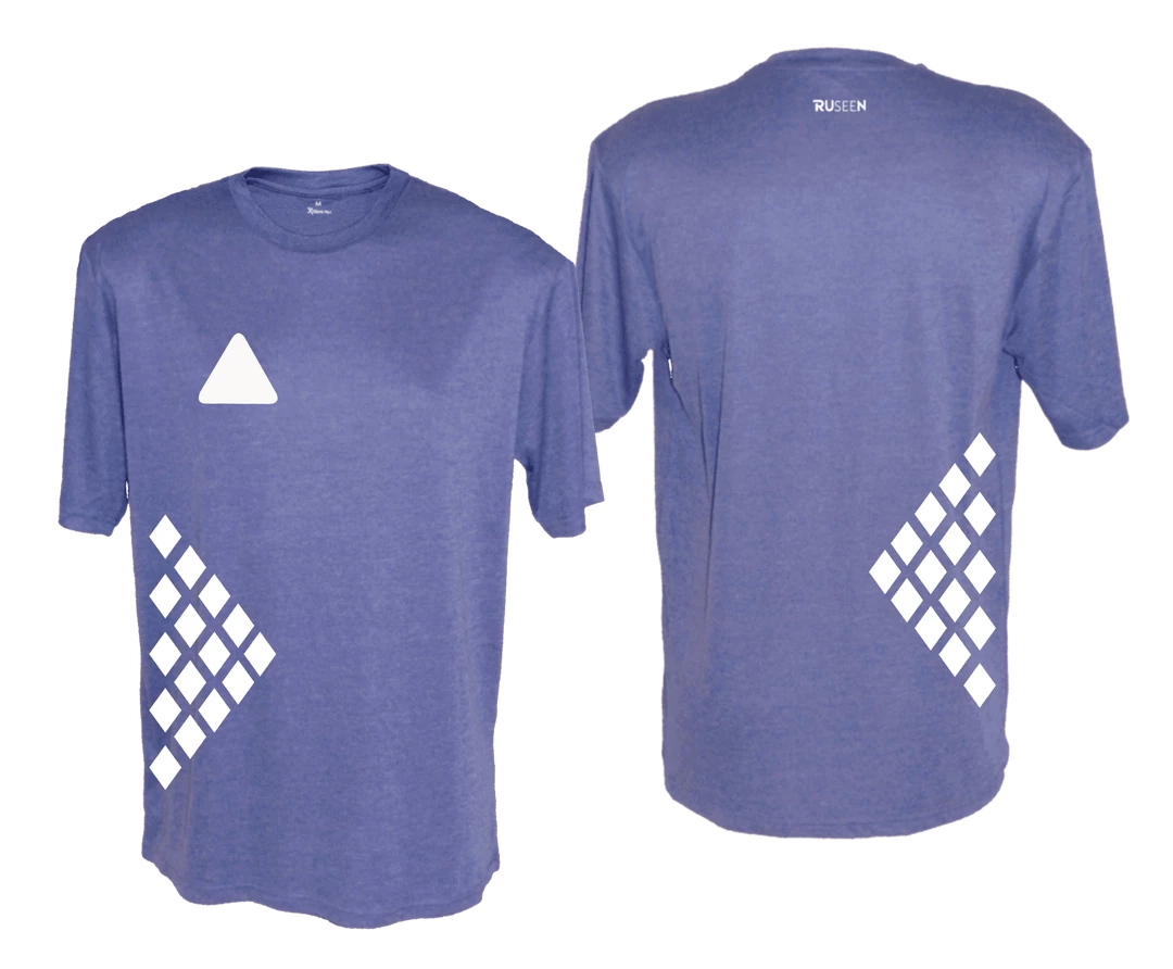 RUseeN Reflective Apparel Men's Reflective Short Sleeve Shirt - Diamond Pattern