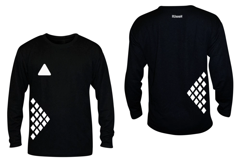 RUseeN Reflective Apparel Unisex Reflective Long Sleeve Shirt - Diamond Pattern