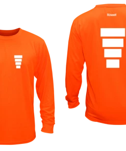 RUseeN Reflective Apparel Unisex Reflective Long Sleeve Shirt - Block Men's Long Sleeve