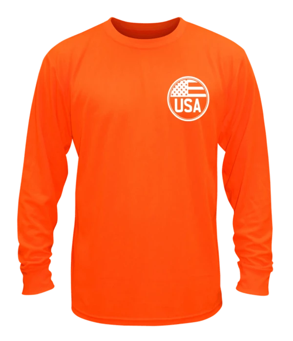 RUseeN Reflective Apparel Unisex Reflective Long Sleeve Shirt - Proud American