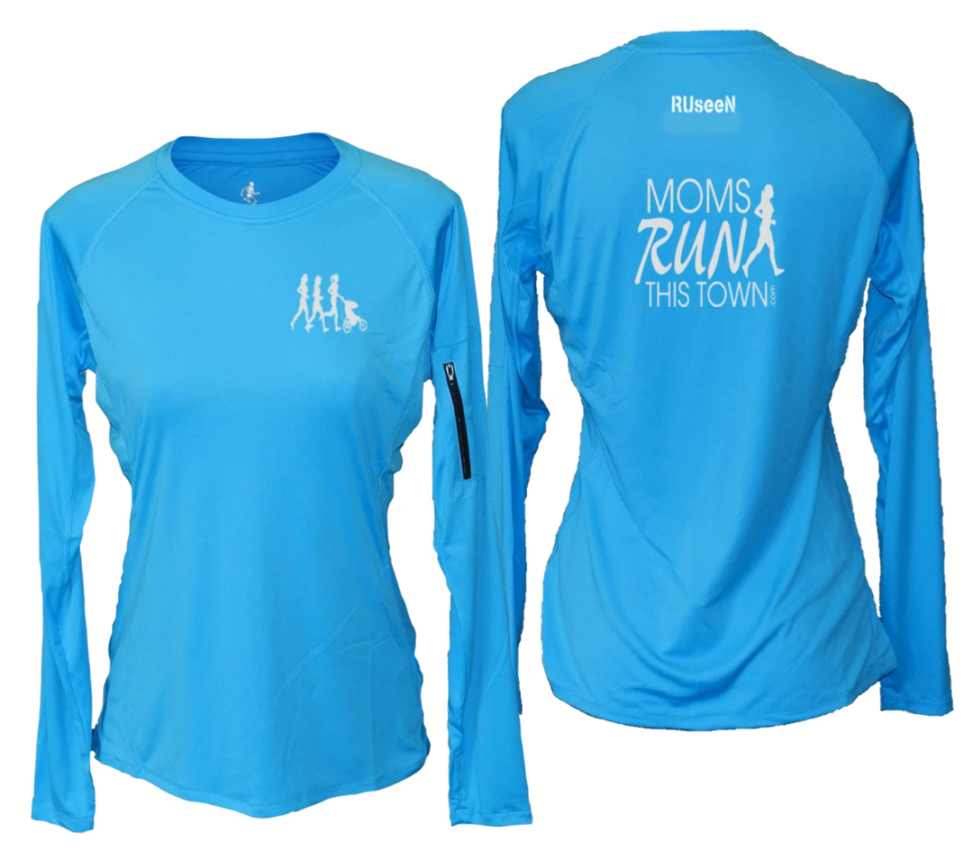 RUseeN Reflective Apparel Women's Reflective Long Sleeve - Moms Run This Town