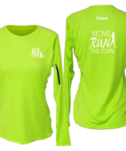 RUseeN Reflective Apparel Women's Reflective Long Sleeve - Moms Run This Town
