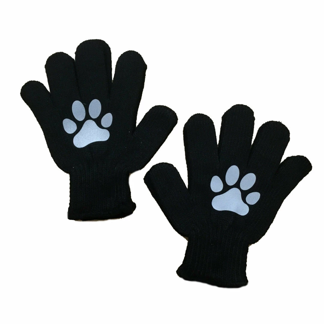 RUseeN Reflective Apparel Kids Reflective Knit Gloves - Paws