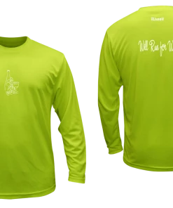 RUseeN Reflective Apparel Sale Unisex Reflective Long Sleeve Shirt - Will Run For Wine - Overstocks