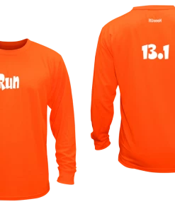 RUseeN Reflective Apparel Unisex Reflective Long Sleeve Shirt - Run 13.1 - Overstocks Sale