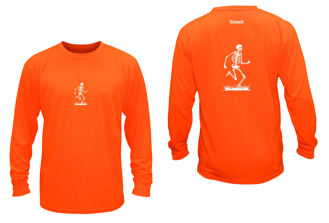 RUseeN Reflective Apparel Unisex Reflective Long Sleeve - Skeleton - Overstocks Sale