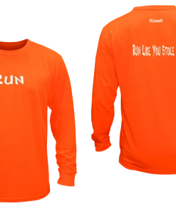 RUseeN Reflective Apparel Sale Unisex Reflective Long Sleeve Shirt - Run Like You Stole It - Overstocks
