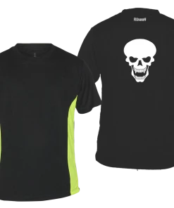 RUseeN Reflective Apparel Men's Reflective Short Sleeve Shirt - Various Skull Designs Sale
