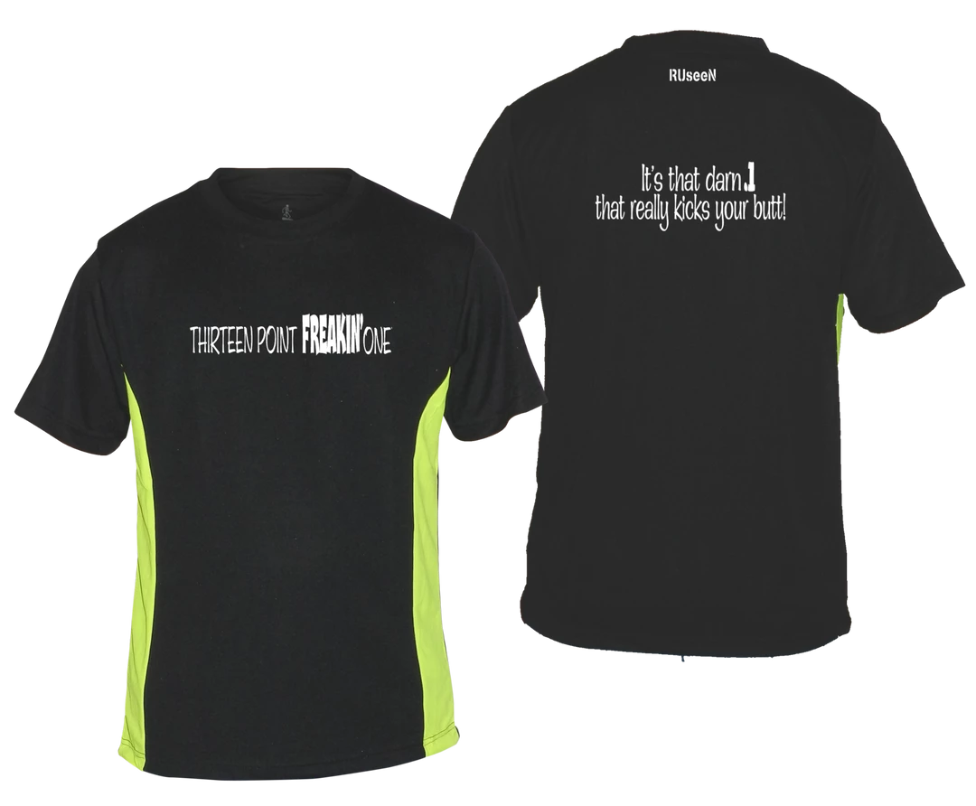 RUseeN Reflective Apparel Sale Men's Reflective Short Sleeve Shirt - Freaky 13