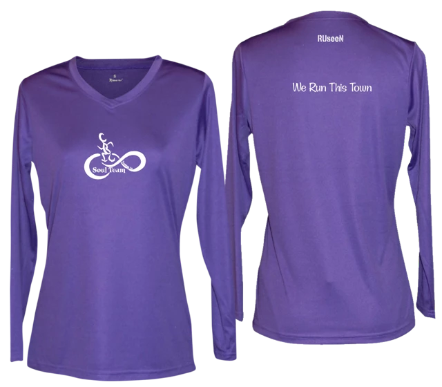 RUseeN Reflective Apparel Women's Reflective Long Sleeve Shirt - Soul Team - Town Clubs